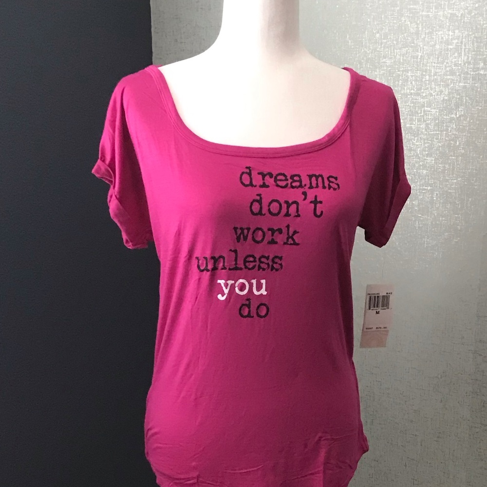 Pink Lotus cross-back tee